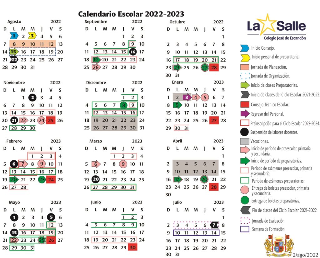 Calendario Jos De Escand n La Salle Victoria